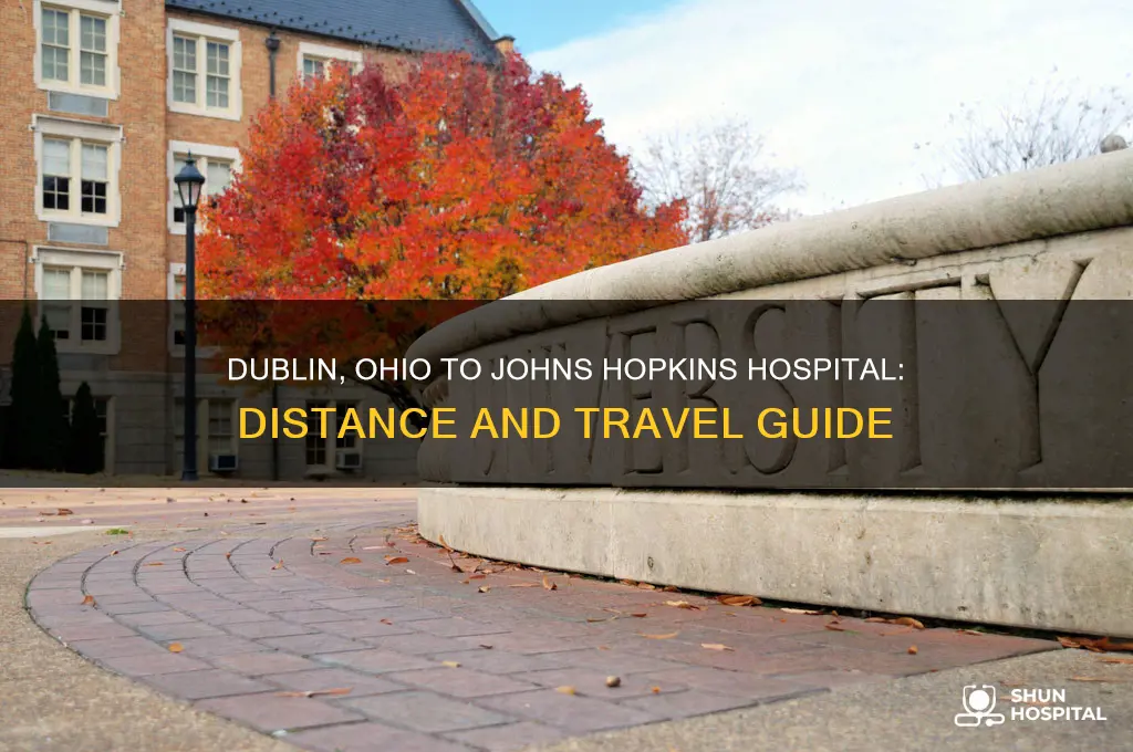 how far from dublin ohio to johns hopkins hospital