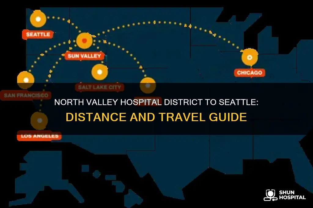 how far from north valley hospital district to seattle