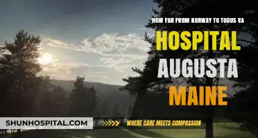 Distance from Norway to Togus VA Hospital Augusta Maine