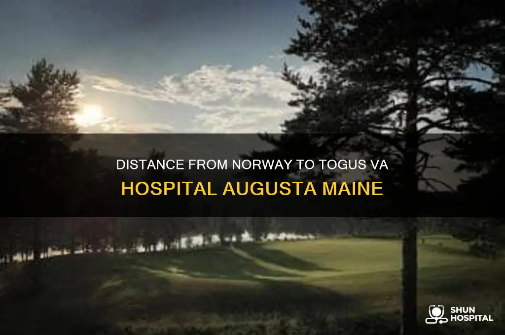 how far from norway to togus va hospital augusta maine