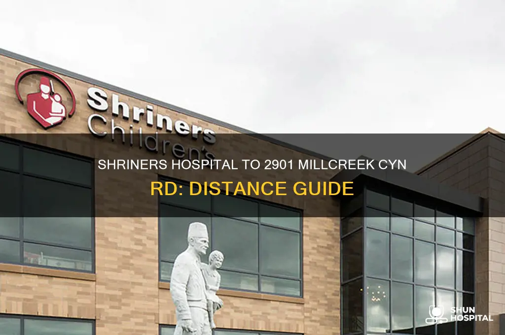 how far from shriners hospital to 2901 millcreek cyn rd