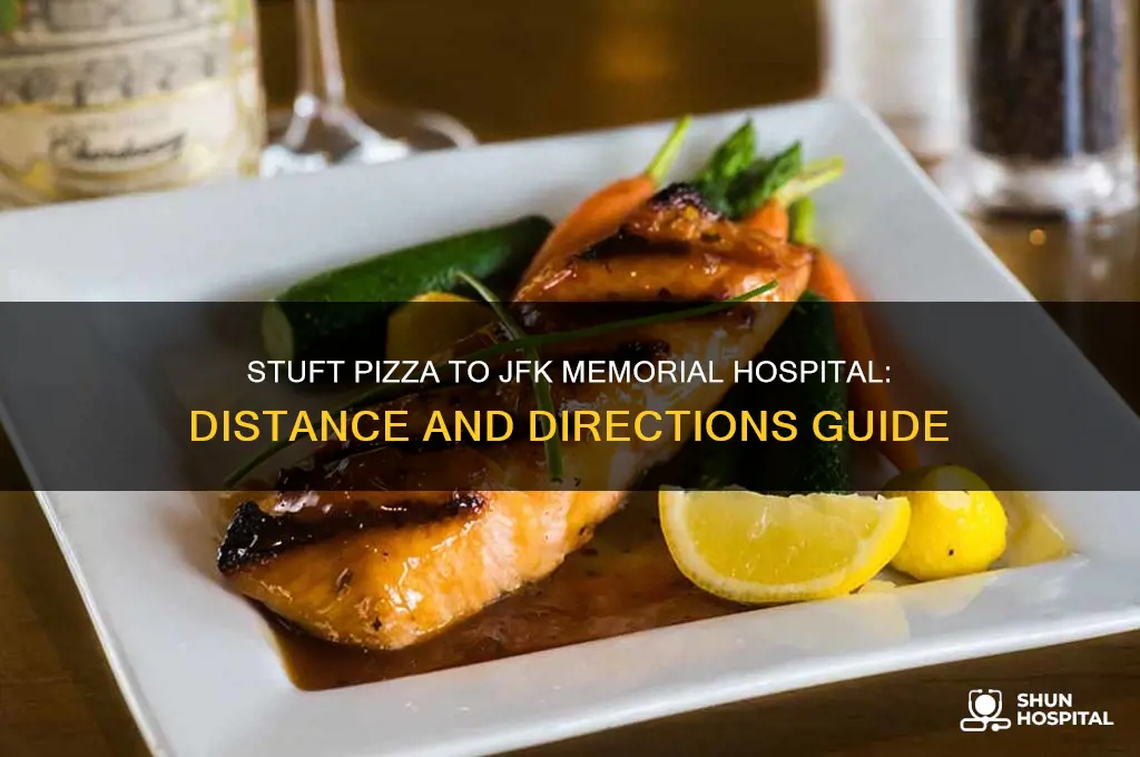 how far from stuft pizza to jfk memorial hospital