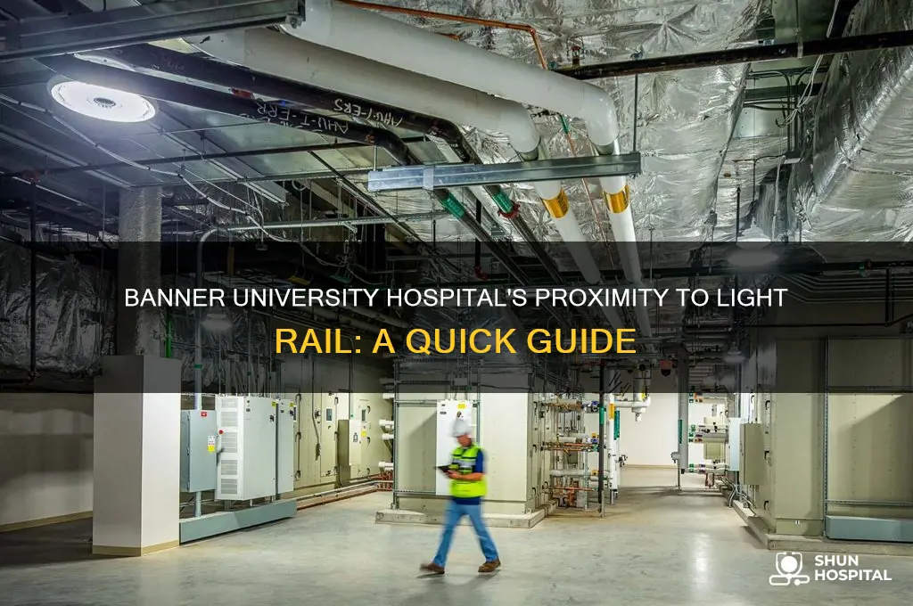 how far from the light rail is banner university hospital
