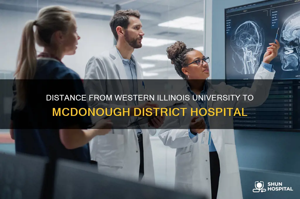 how far from western universty from mds hospital macomb ill