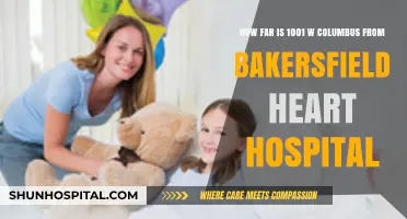 Distance from 1001 W Columbus to Bakersfield Heart Hospital