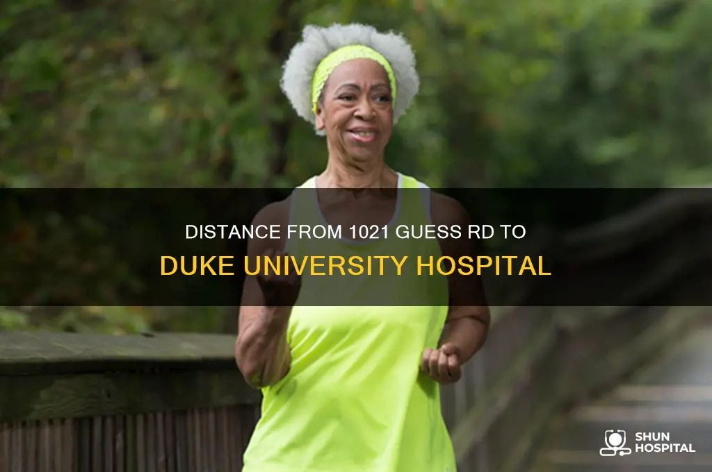 how far is 1021 guess rd from duke university hospital