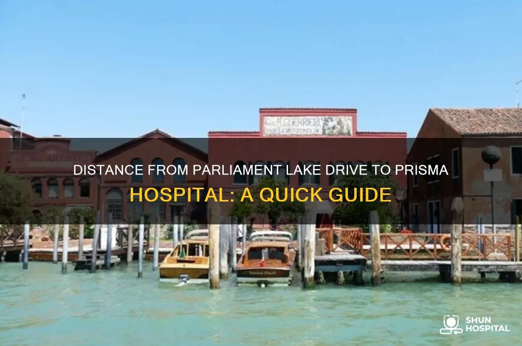 how far is 1328 parliament lake drive to prisma hospital
