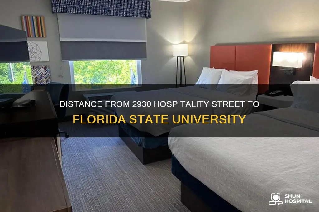 how far is 2930 hospitality street to florida state university