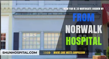 Distance from 33 Northgate Goshen NY to Norwalk Hospital