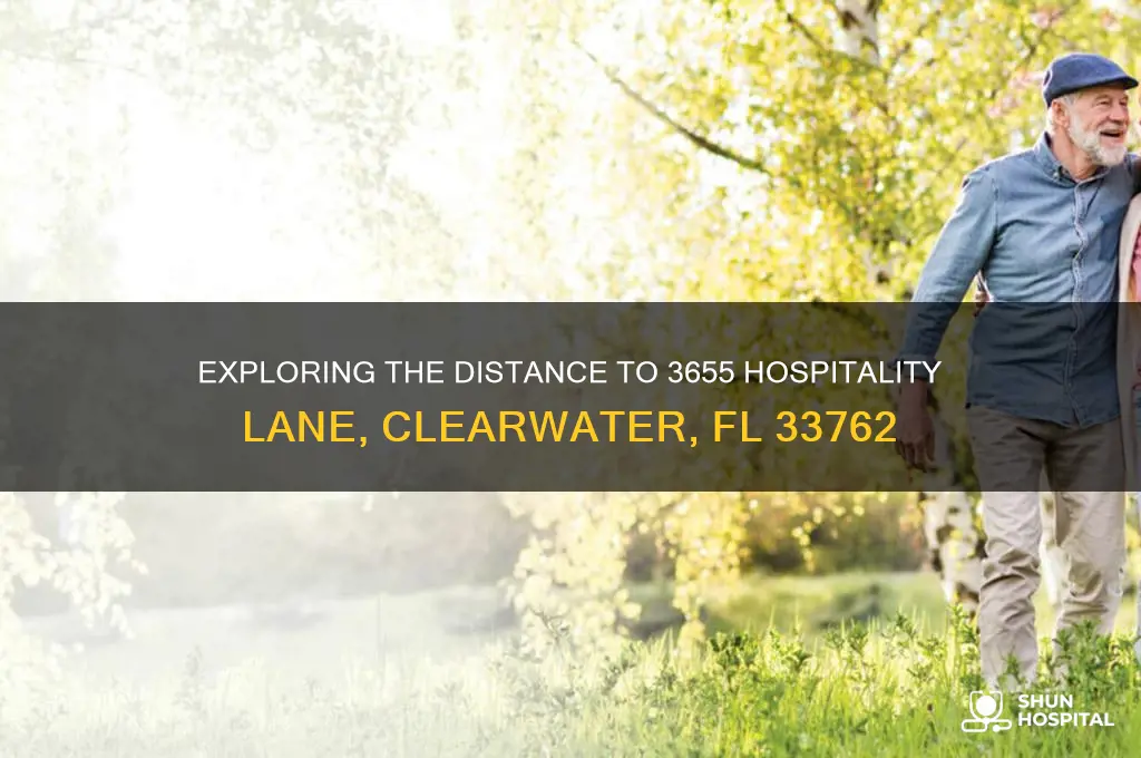 how far is 3655 hospitality lane clearwater fl 33762