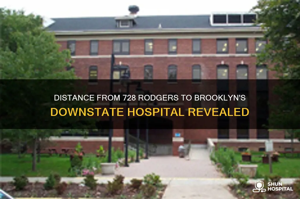 how far is 728 rodgers from downstate hospital in brooklyn