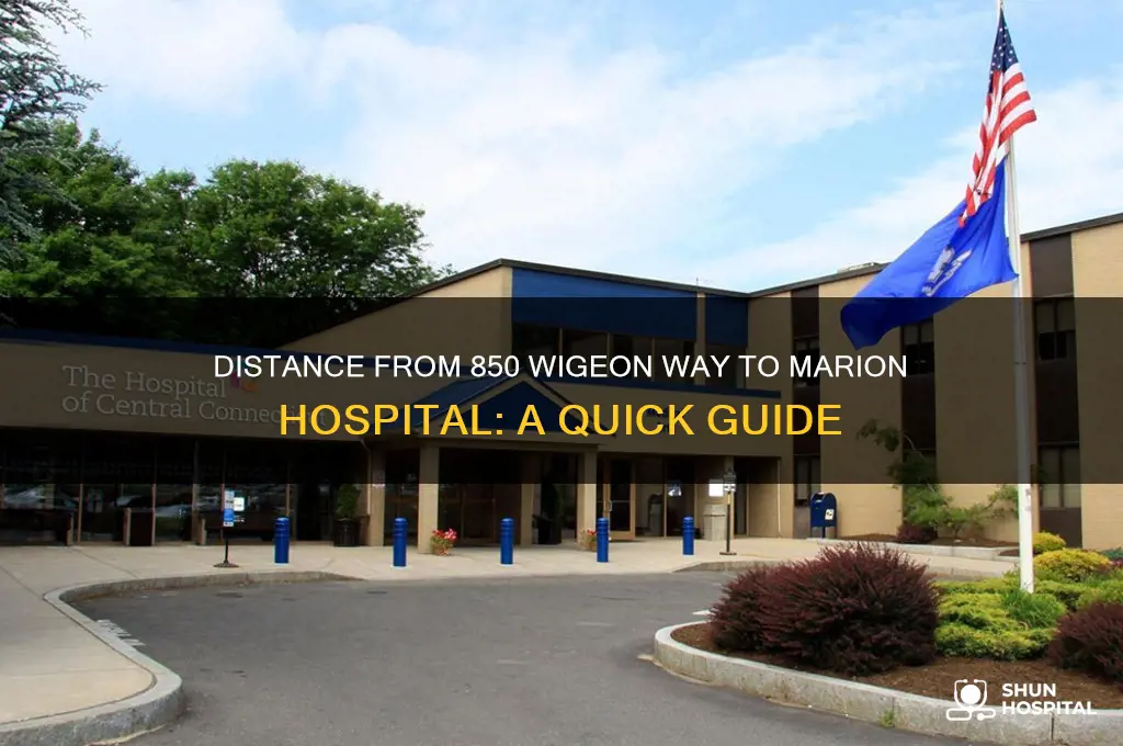 how far is 850 wigeon way from marion hospital