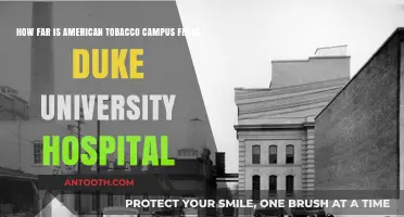 Distance from American Tobacco Campus to Duke University Hospital