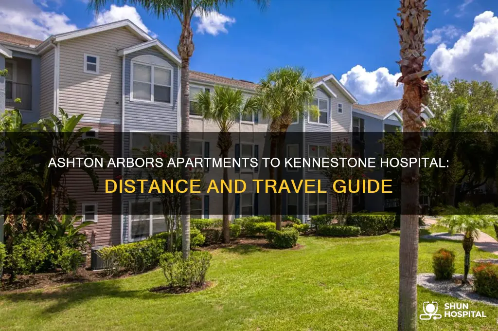 how far is ashton arbors apartments from kennestone hospital