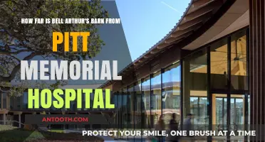 Distance from Bell Arthur's Barn to Pitt Memorial Hospital