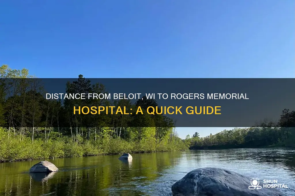 how far is beloit wi from rogers memorial hospital