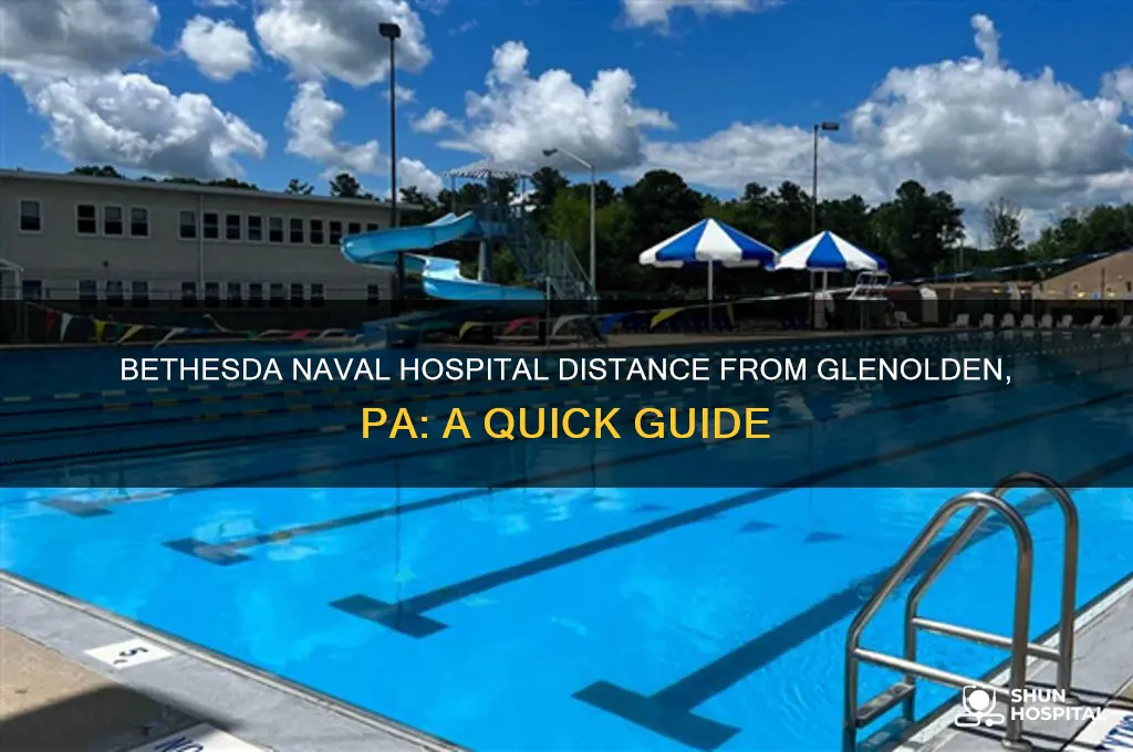 how far is bethesda naval hospital from glenolden pa
