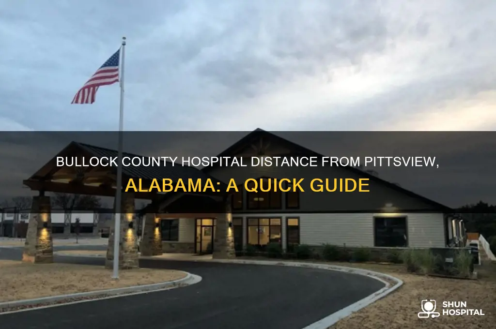 how far is bullock county hospital from pittsview alabama