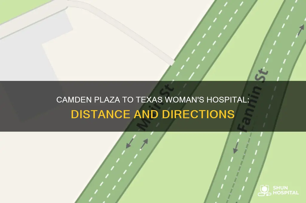 how far is camden plaza from the texas woman