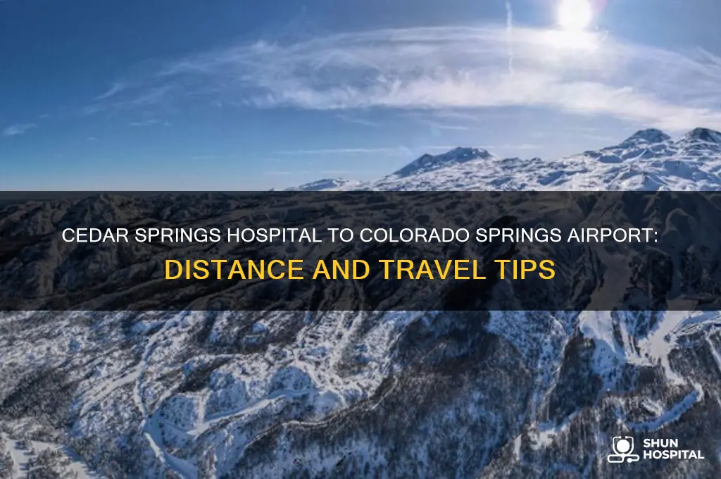how far is cedar springs hospital from colorado springs airport