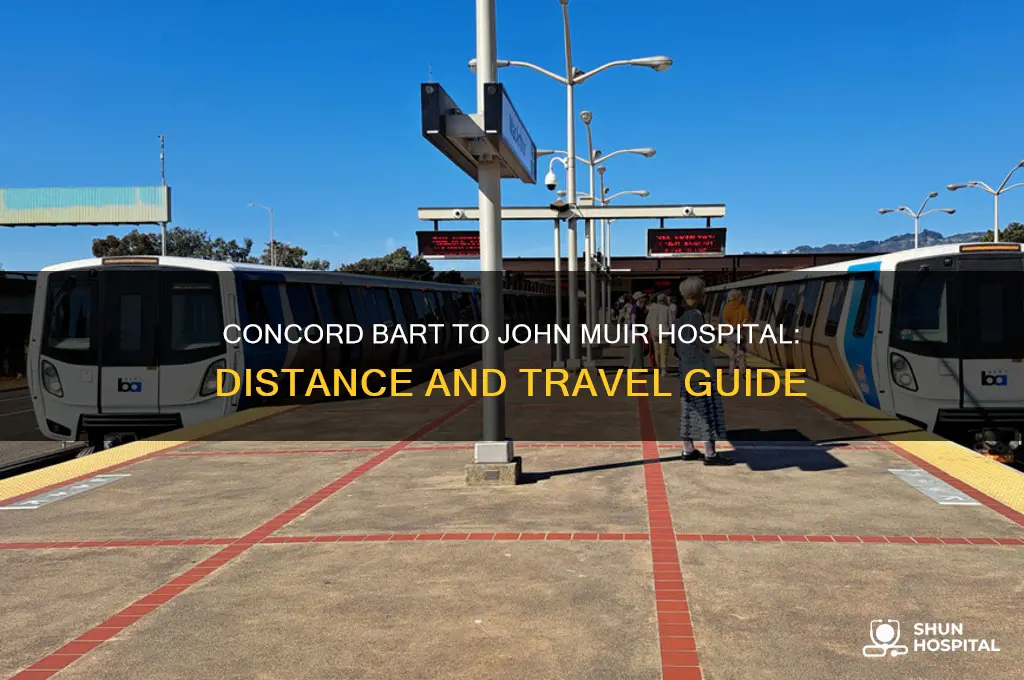 how far is concord bart from john muir hospital concord