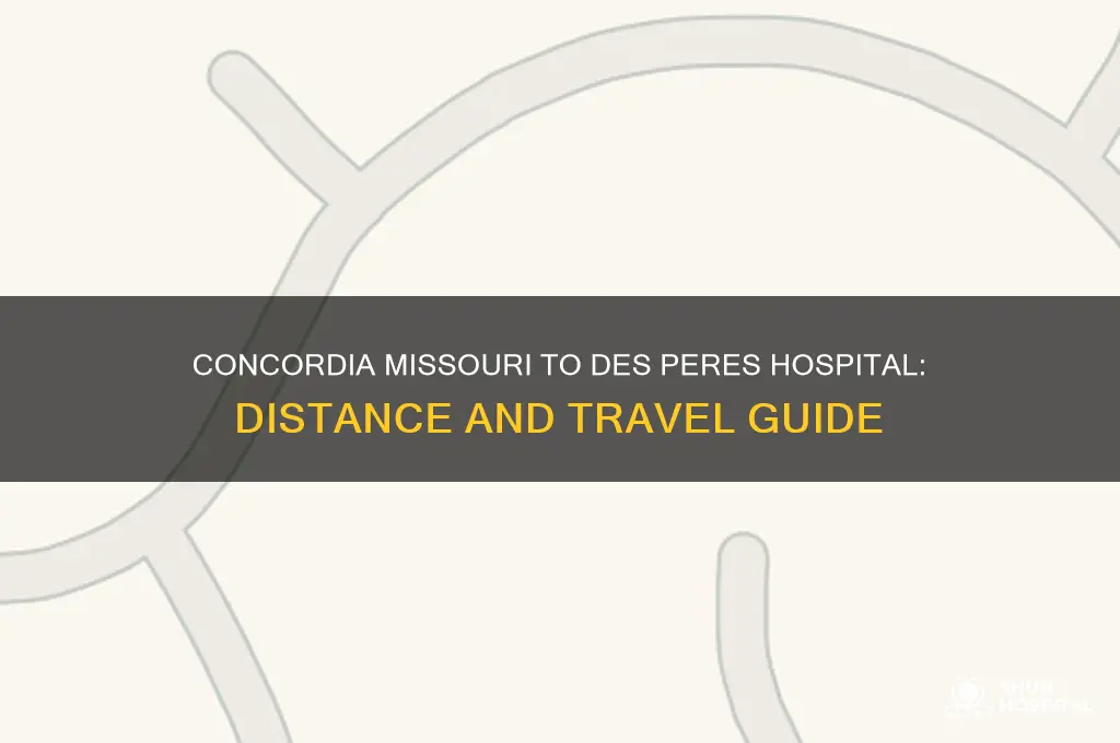 how far is concordia missouri from des peres hospital