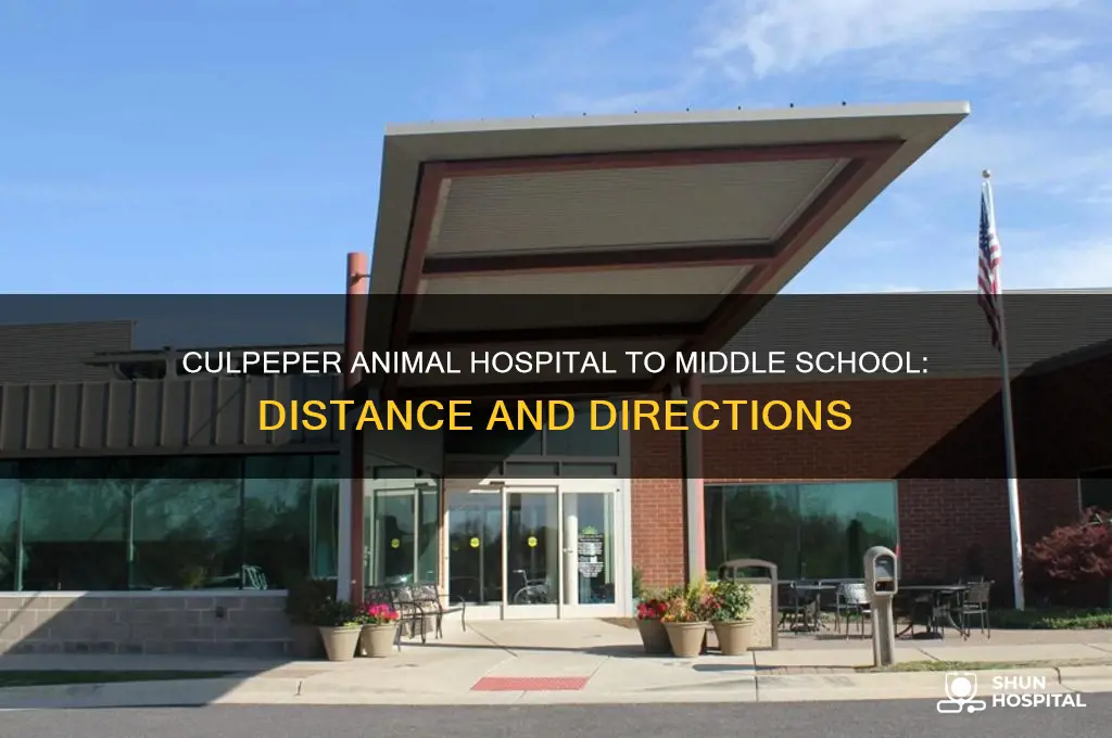 how far is culpeper animal hospital from culpeper middle school