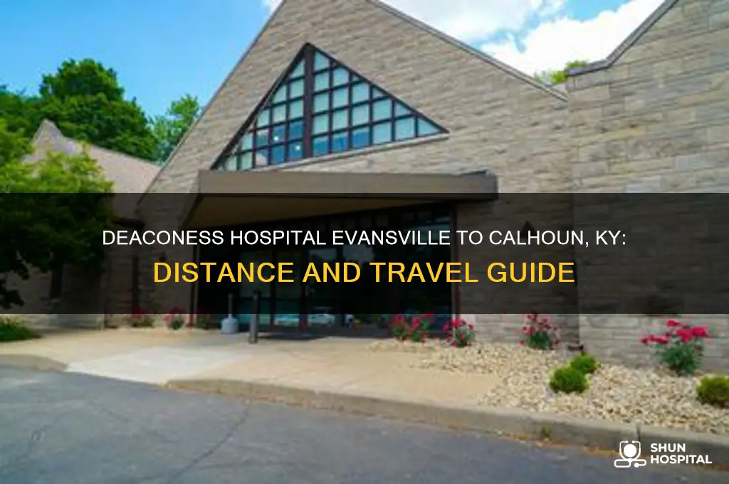 how far is deaconess hospital in evansville from calhoun ky