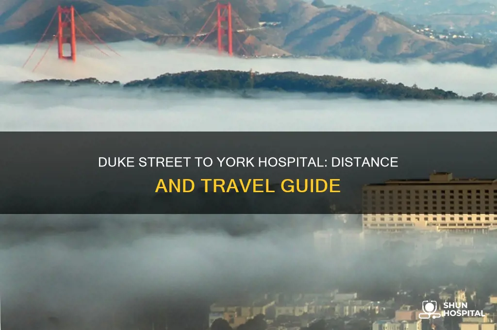 how far is duke street from the york hospital