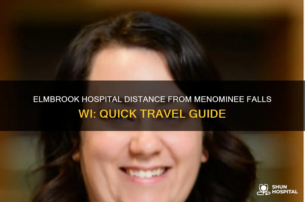 how far is elmbrook hospital from menominee falls wi