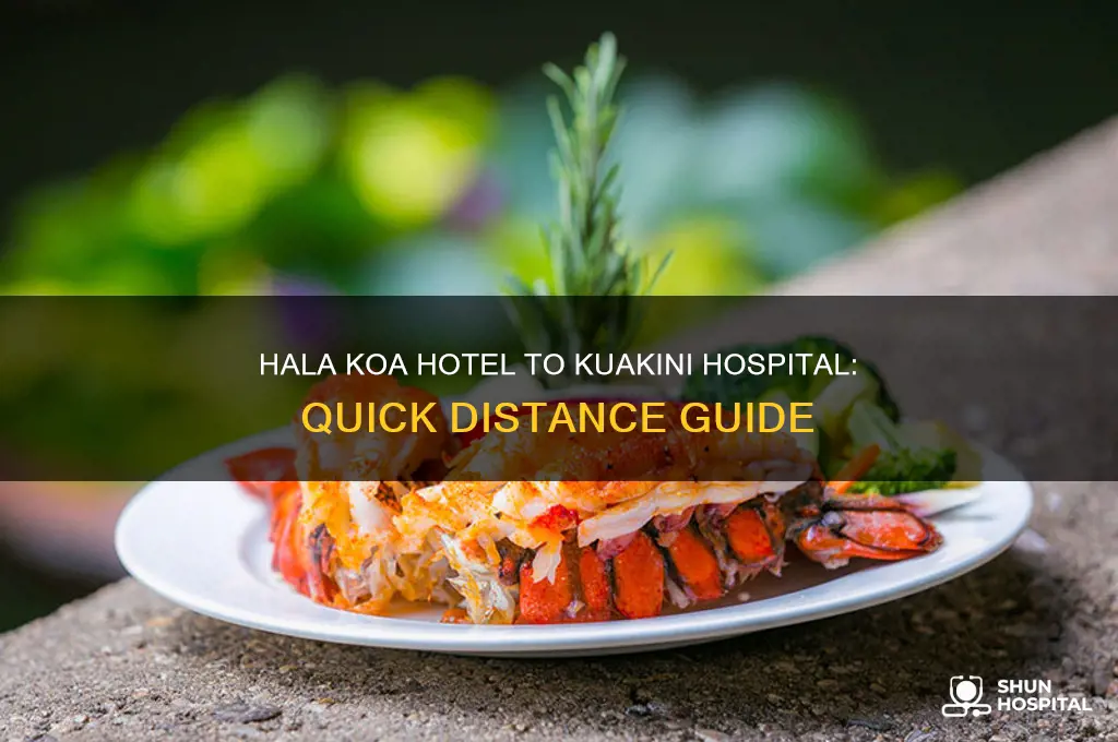 how far is hala koa hotel to kuakini hospital