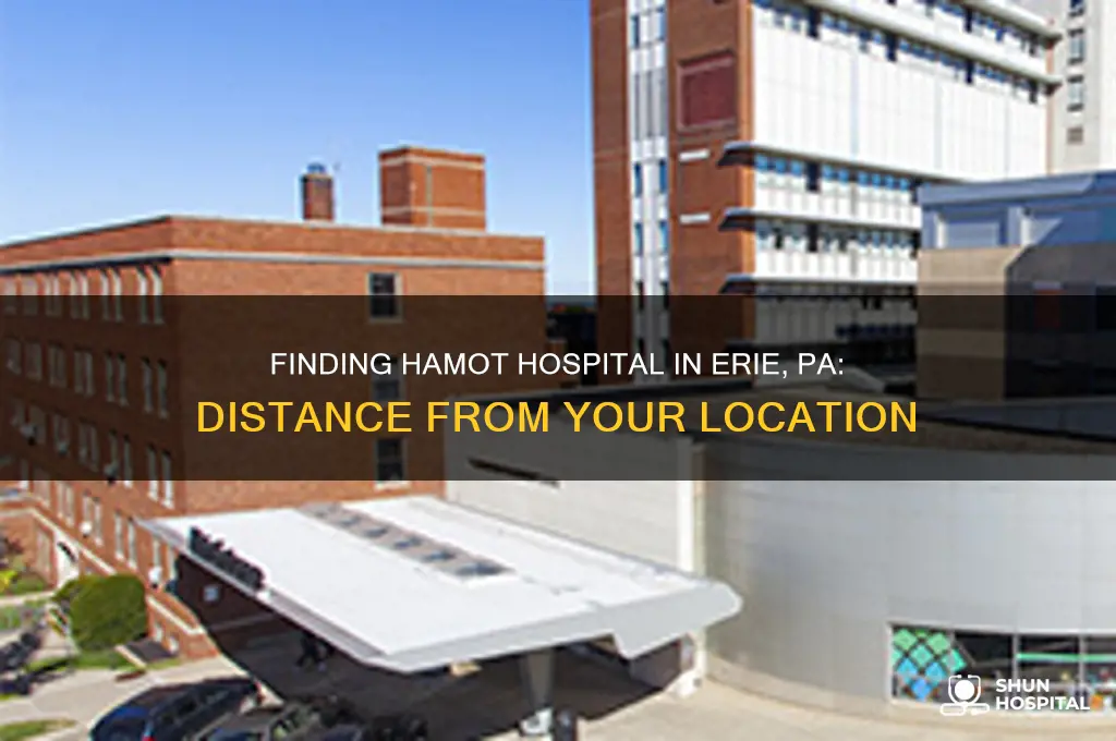 how far is hamot hospital erie pa from my location