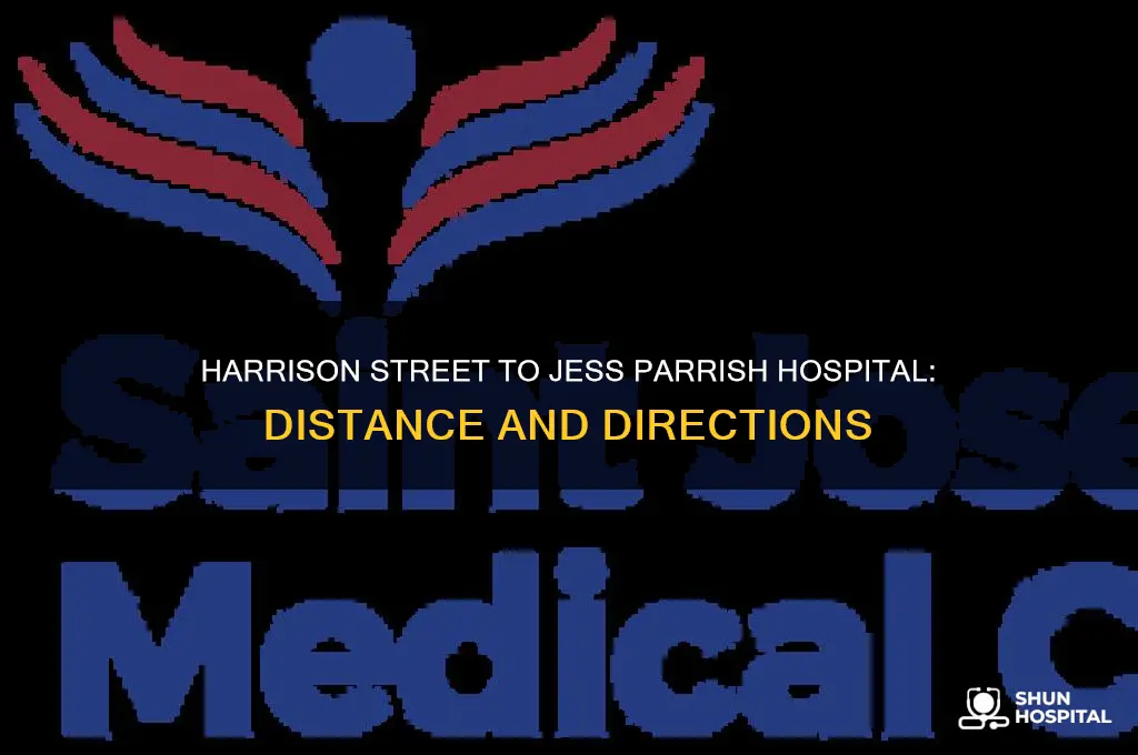 how far is harrison street from jess parrish hospital