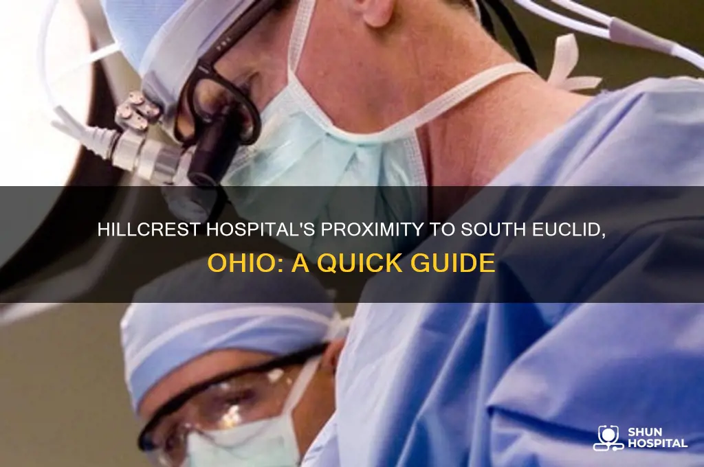 how far is hillcrest hospital from south euclid ohio