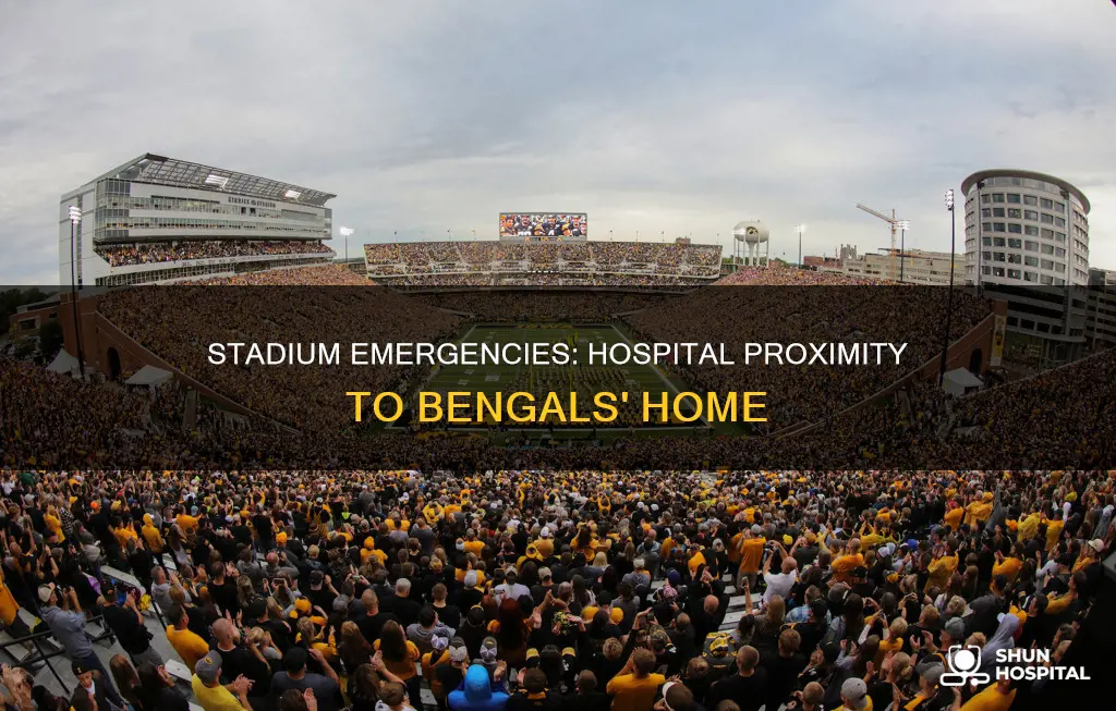 how far is hospital from bengals stadium