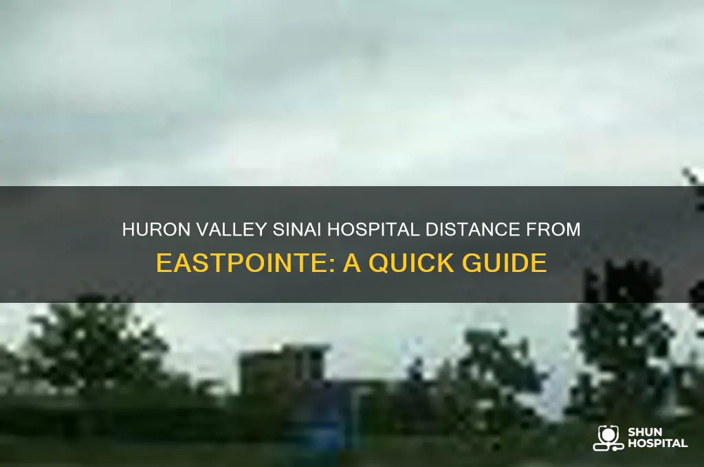 how far is huron valley sinai hospital from eastpointe