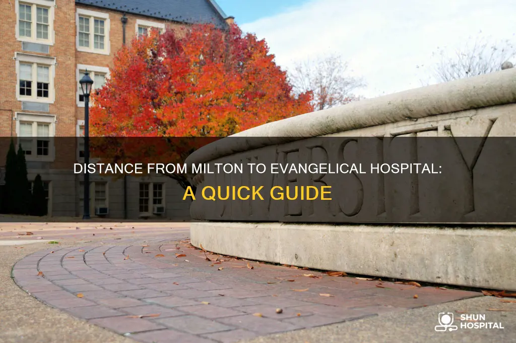 how far is it form milton to evangelical hospital