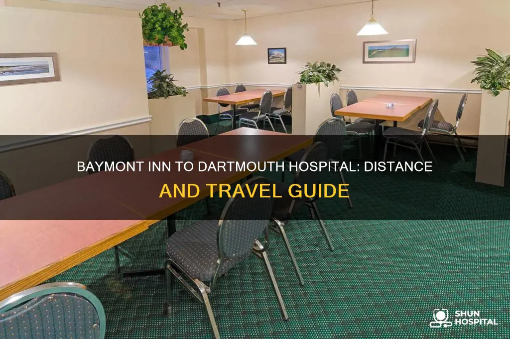 how far is it from baymont inn from dartmouth hospital