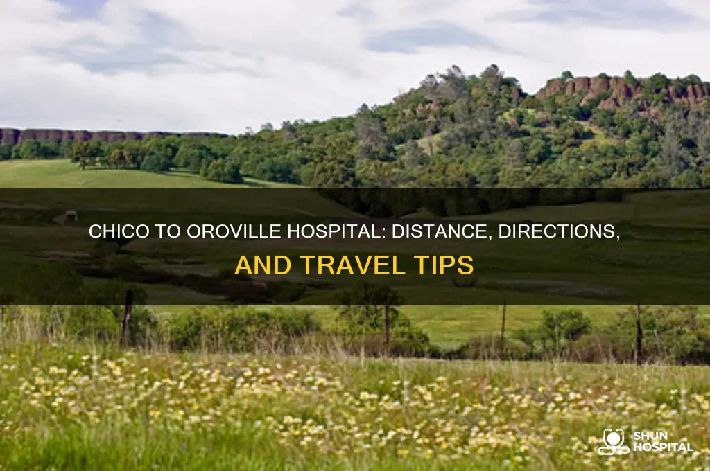 how far is it from chico to oroville hospital