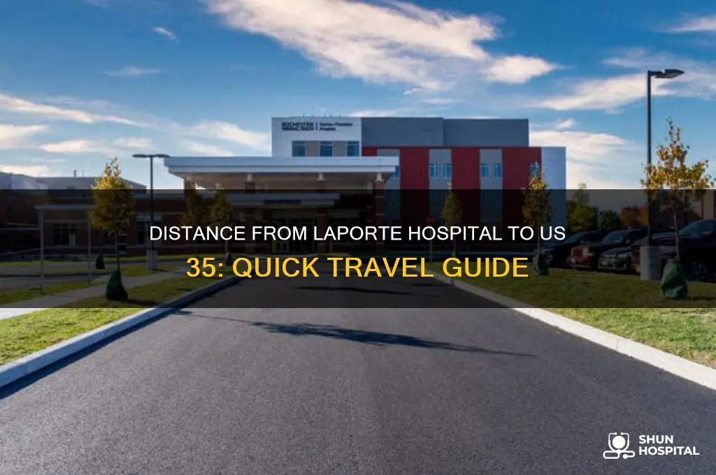 how far is it from laporte hospital from us 35