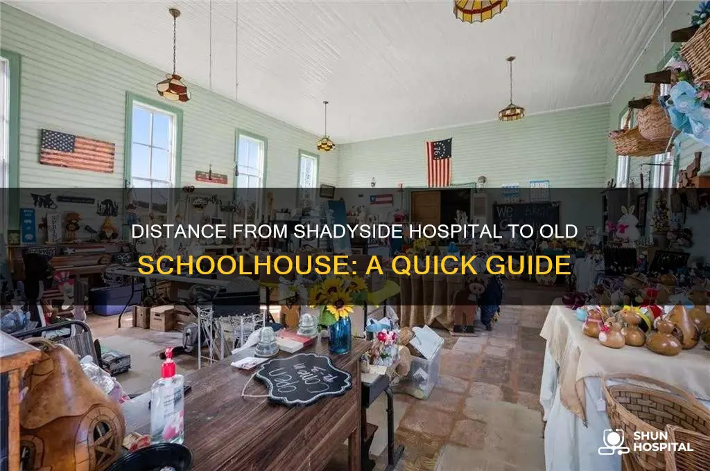 how far is it from shadyside hospital to old schoolhouse
