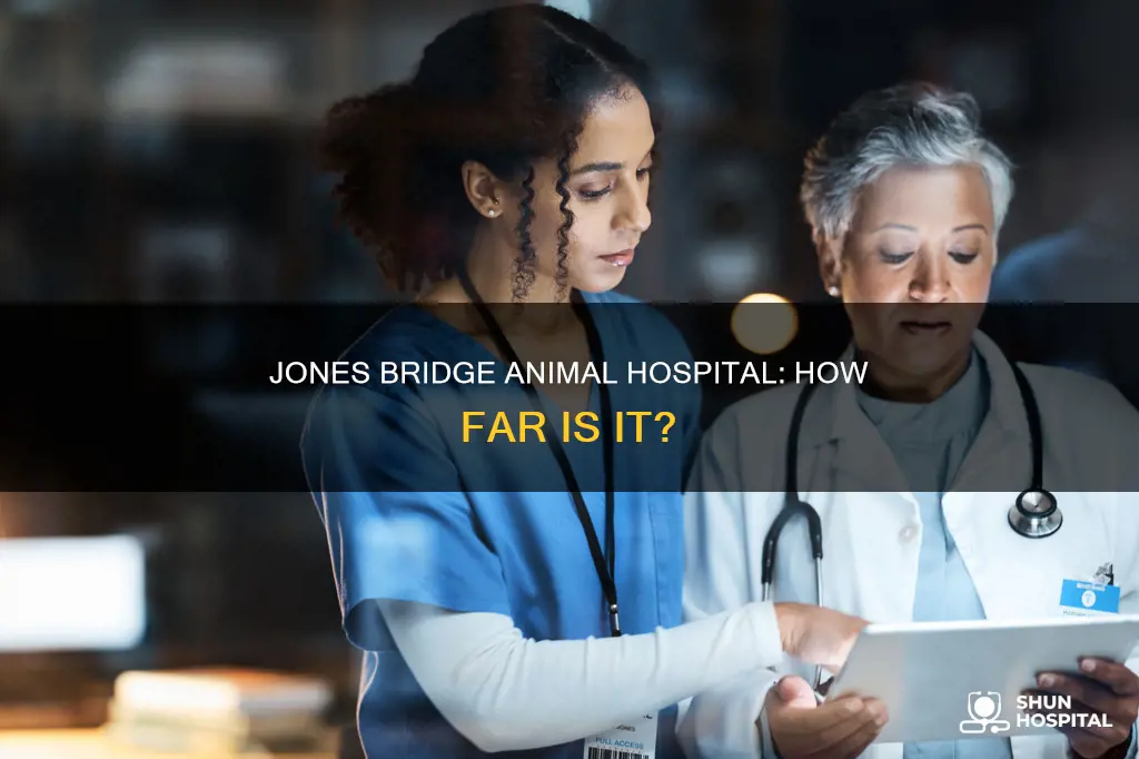 how far is jones bridge animal hospital