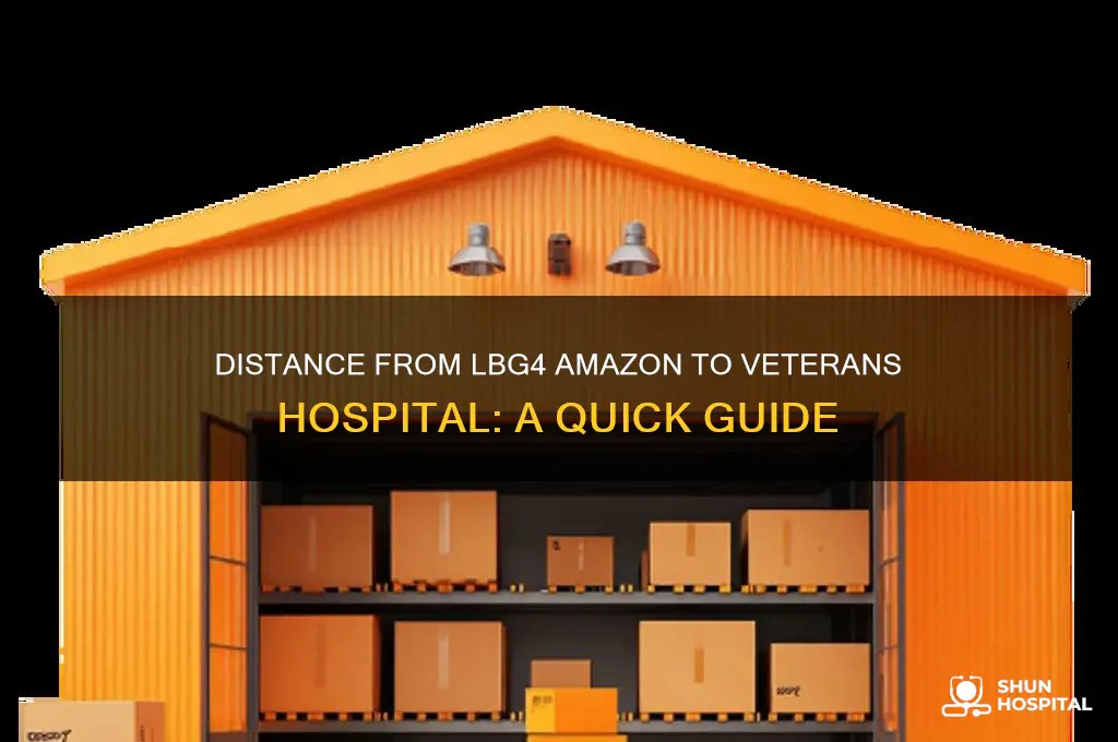 how far is lbg4 amazon from the veterans hospital