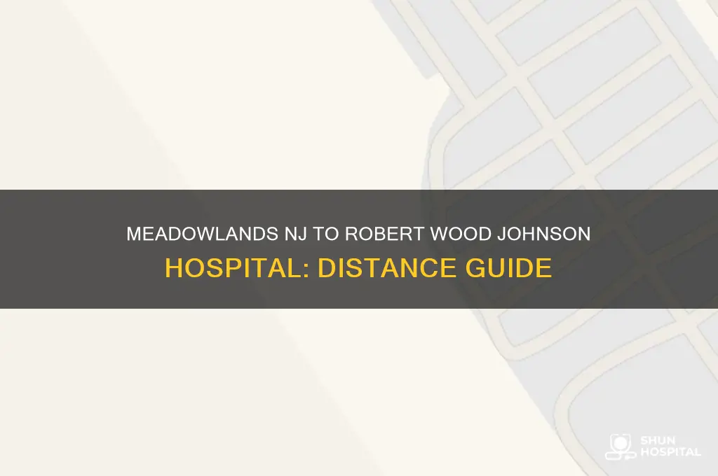 how far is meadowlands nj from robert wood johnson hospital