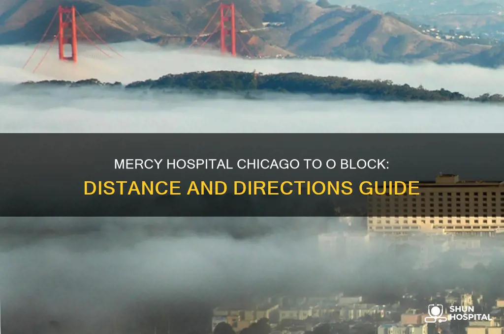how far is mercy hospital in chicago from o block