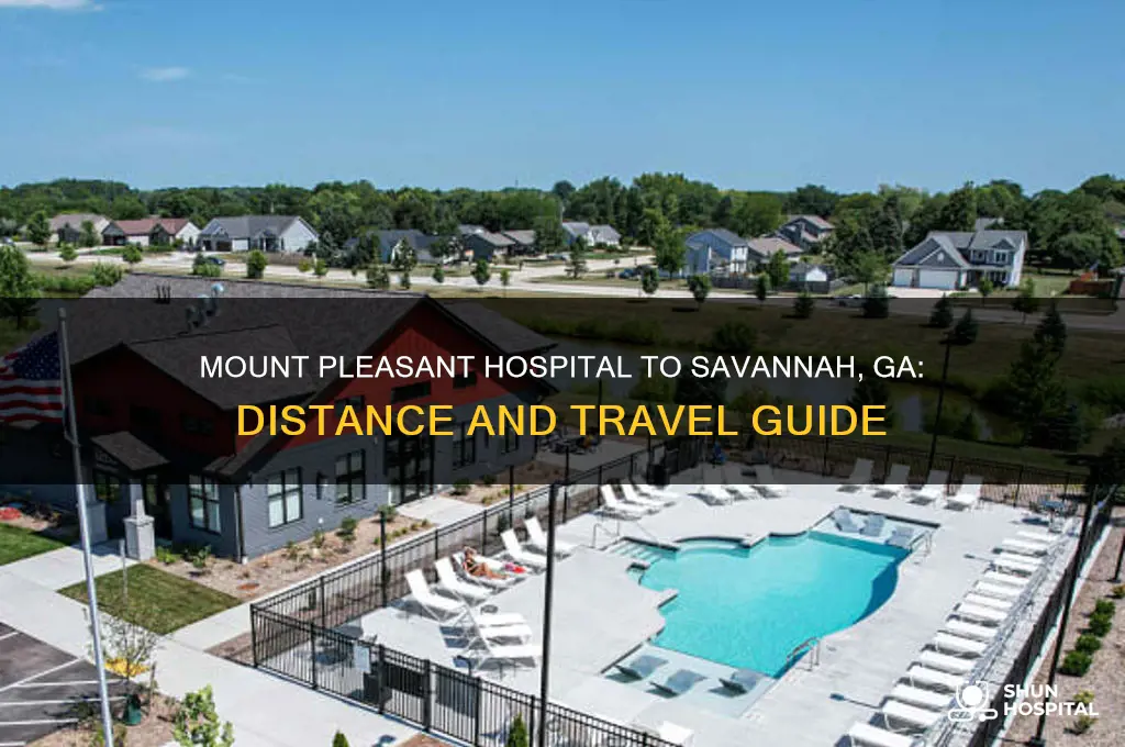 how far is mount pleasant hospital from savannah georgia