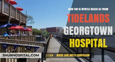 Distance from Myrtle Beach, SC to Tidelands Georgetown Hospital