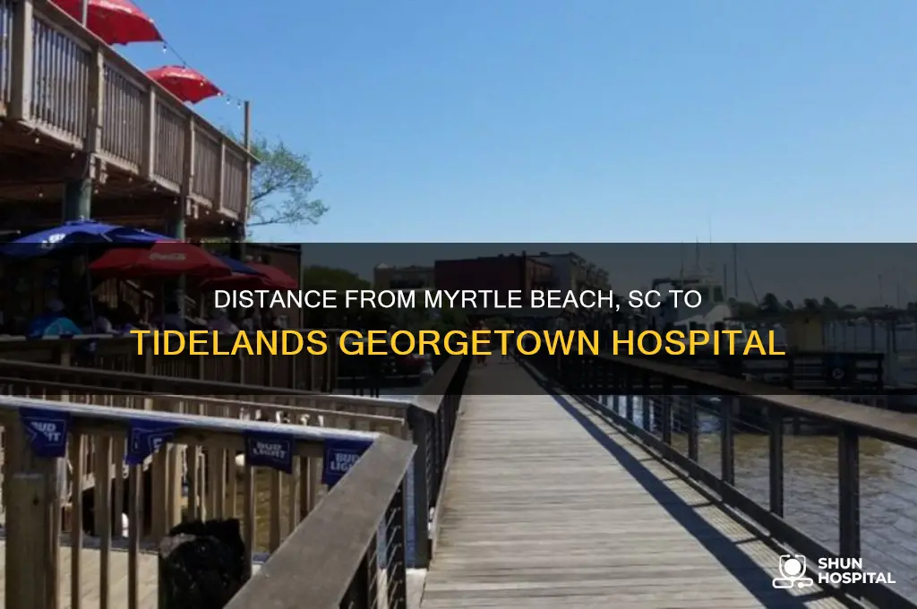 how far is myrtle beach sc from tidelands georgtown hospital