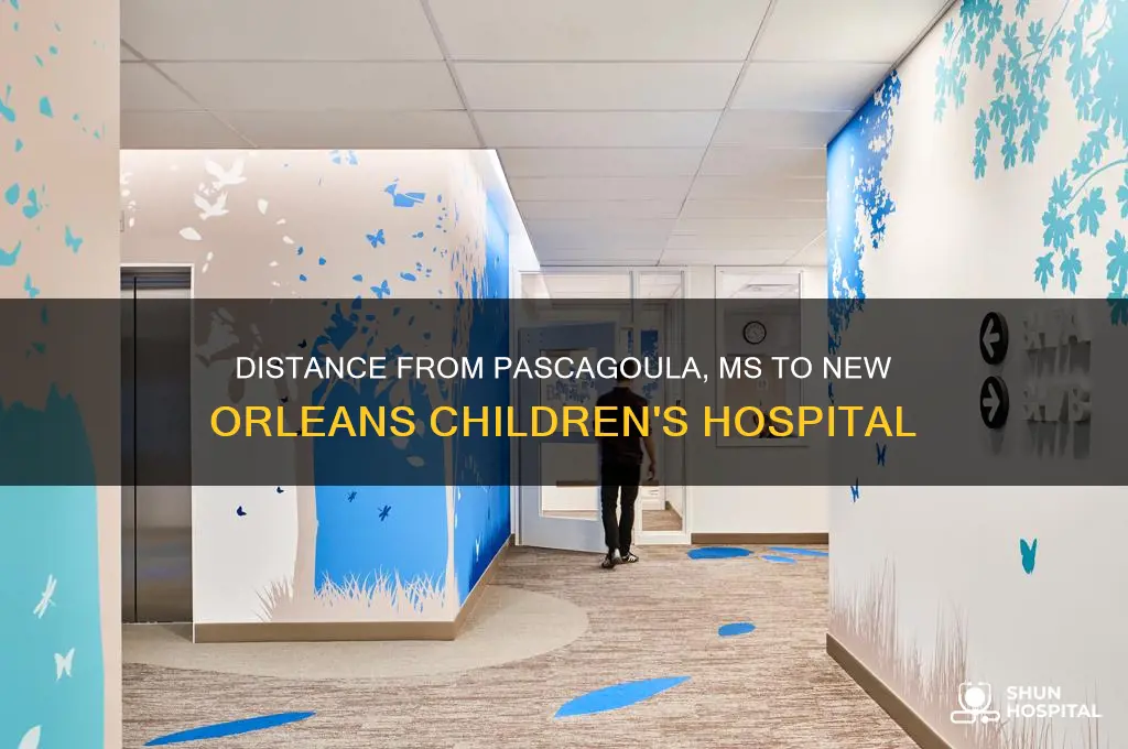 how far is new orleans childrens hospital from pascagoula ms