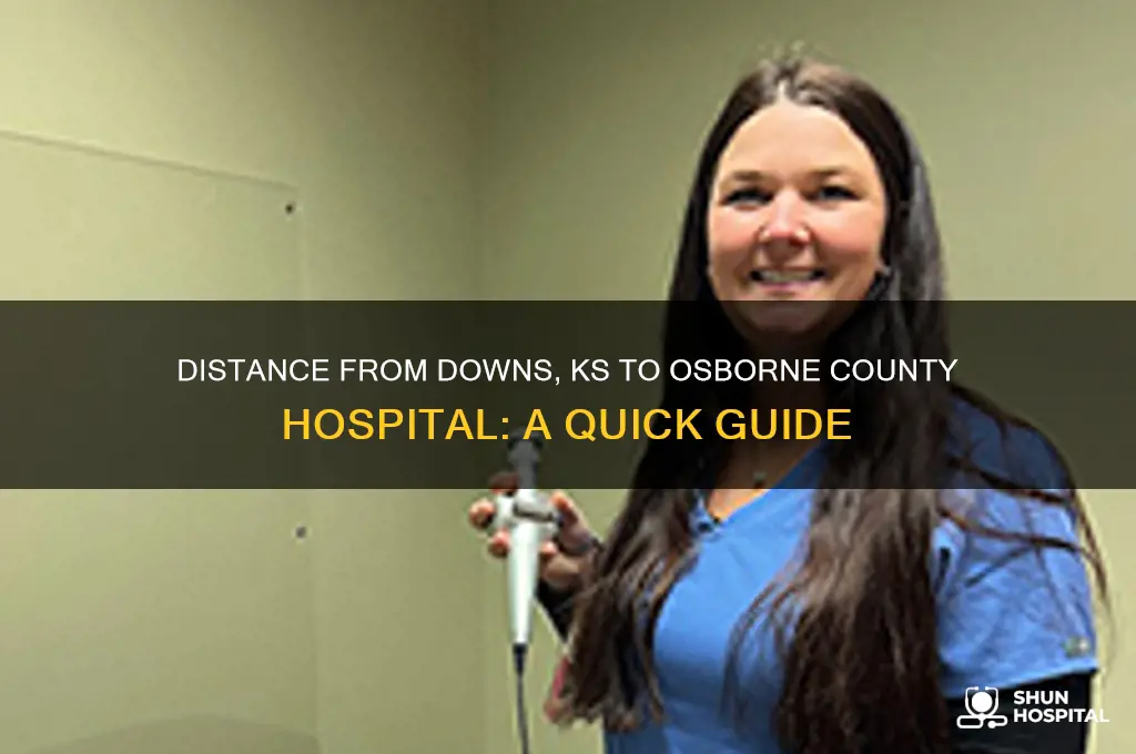 how far is osborne county hospital from downs ks